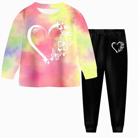 Kids Clothes Long Sleeve Sweatsuits Tops and Pants Fall Winter Outfits Set