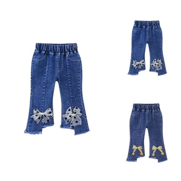 Kids Clothes Pant for Girls Baby Girls Denim Jeans Toddler Kids Pants Jeans Soft Elastic Waist Denim Pants