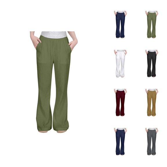 Kids Clothes Pants for Girls Girls Pants Casual Flowy Loose Fit Linen Pants High Waist Pant Loose Flared Pants Kids Trousers Beach Pants