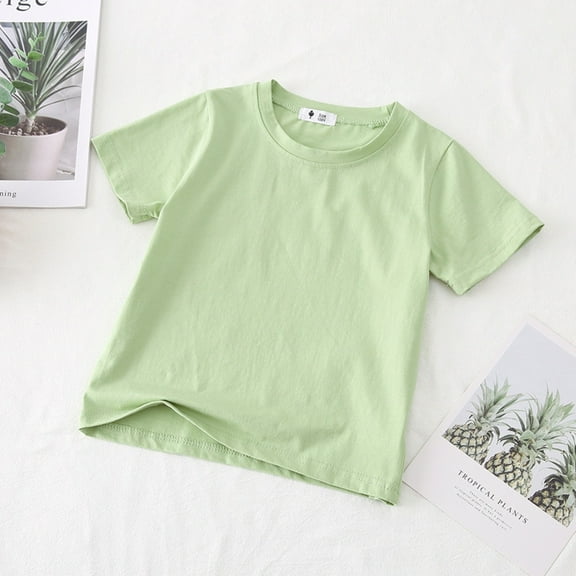Kids Clothes for Girls Light Green Printed Short Sleeve Shirt for Girls Summer Shirts for Girls Casual Shirts for Girls 4-5 Years