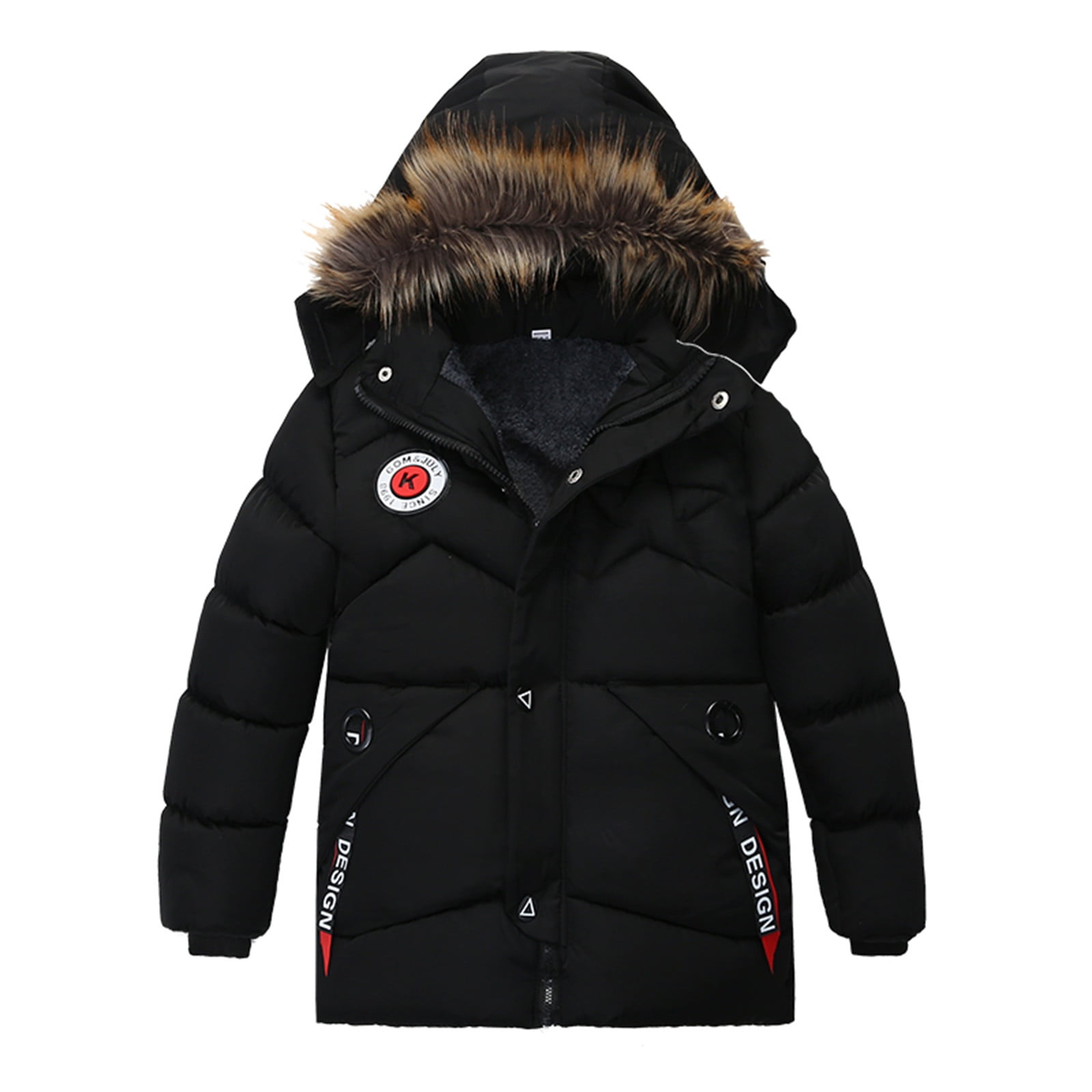 Walmart Toddler Heavy Little Kids Winter Jacket, Fashion Warm Hooded ...