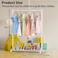 thumbnail image 1 of Kids Clothing Rack with Bottom Storage Shelf, White Metal Garment Rack for Dress Up Storage, 1 of 6