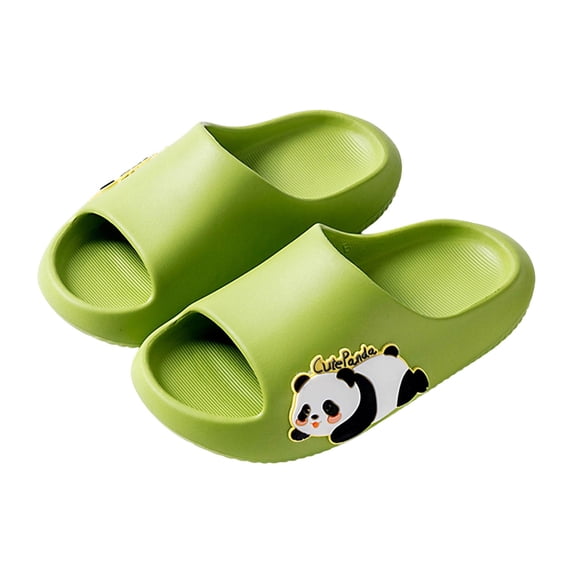 Kids Cloud Slides Boys Girls Cartoon Outdoor Slippers Nonslip Summer Beach Pool Shoes Comfy Thick Sole Slip on Sandals Green 1.5 Big Kid