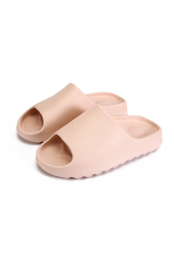 Kids Cloud Slides for Girls Boys, Non-Slip Thick Sole Pillow House Slippers Bathroom Shower Open Toe Toddler Sandals Indoor Outdoor Slipper Comfortable Lightweight
