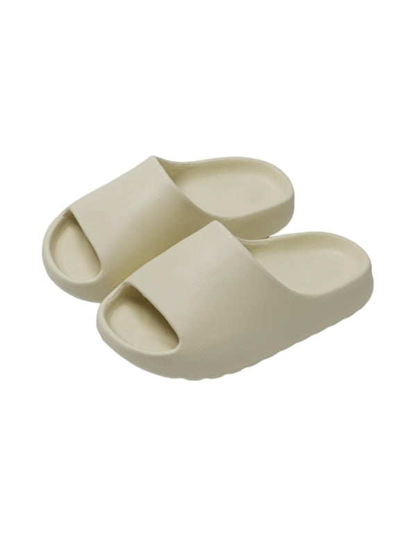 Kids Cloud Slides for Girls Boys, Non-Slip Thick Sole Pillow House Slippers Bathroom Shower Open Toe Toddler Sandals Indoor Outdoor Slipper Comfortable Lightweight