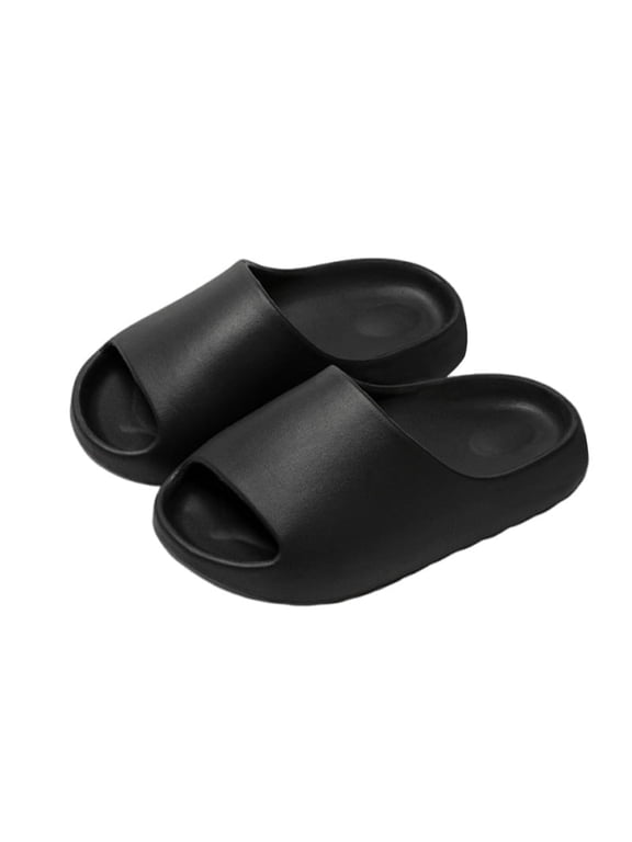 Kids Cloud Slides for Girls Boys, Non-Slip Thick Sole Pillow House Slippers Bathroom Shower Open Toe Toddler Sandals Indoor Outdoor Slipper Comfortable Lightweight