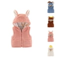 thumbnail image 1 of Kids Coat Girls Coats Baby Unisex Cotton Solid Autumn Solid Cute Warm Hooded Vest Coat Clothes, 1 of 8