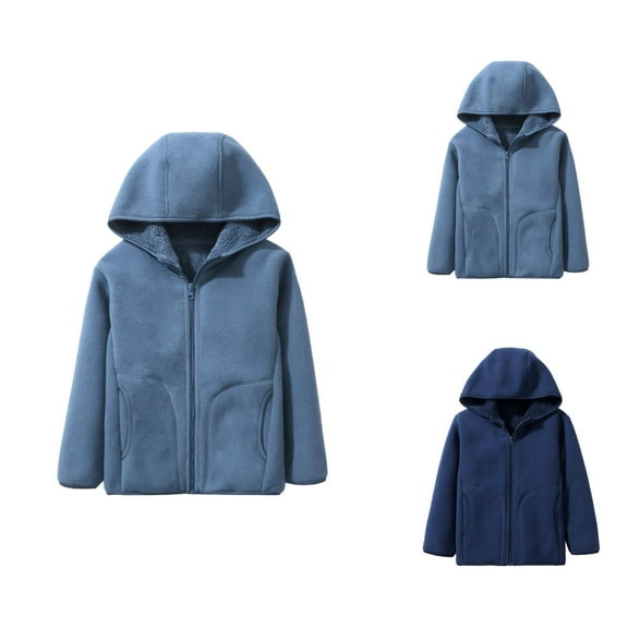 Kids Coat Girls Lightweight Jacket Toddler Girls Boys Winter Long Sleeve Solid Color Warm Hoodie Coat Jacket Clothes