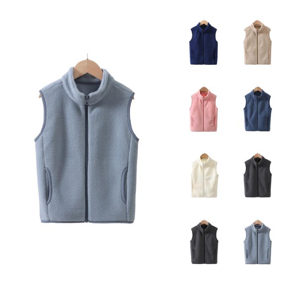 Kids Coat Jackets for Girls Boy Girls' Vest Outwear Lightweight Solid Color Cute Jacket With Children Pockets