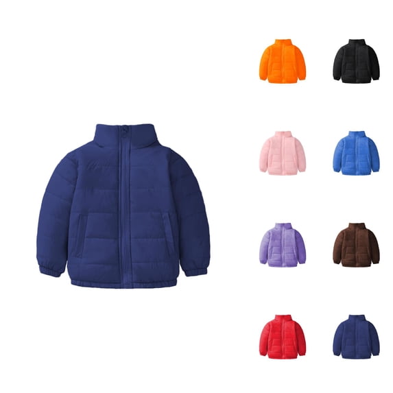 Kids Coat Jackets for Girls Toddler Boys Girls Winter Coat Hooded Jacket Wear Thicken Windproof Zipper Warm Outwear