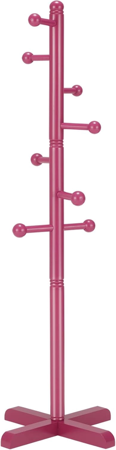 Kids Coat Rack, Freestanding Coat Racks with 8 Hooks 2 Adjustable ...