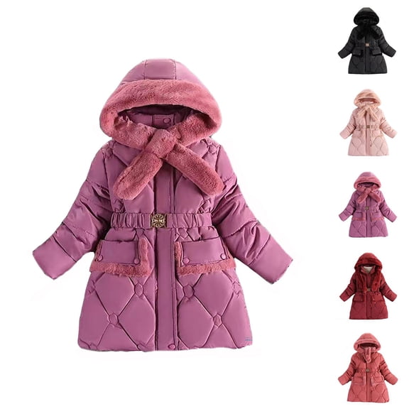 Kids Coats Girls Coat Kids Toddler Baby Unisex Patchwork Spring Winter Cute Coat Hooded Padded Jacket Outwear Clothes