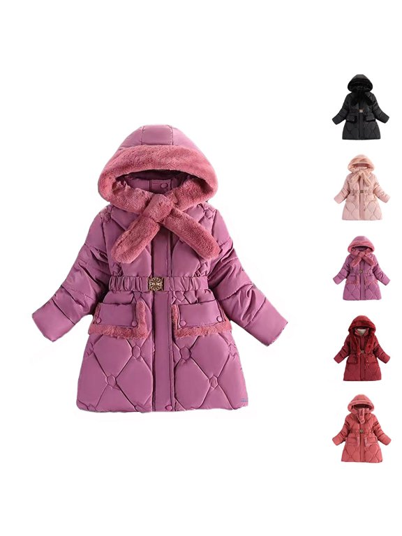 Kids Coats Girls Coat Kids Toddler Baby Unisex Patchwork Spring Winter Cute Coat Hooded Padded Jacket Outwear Clothes