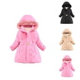 thumbnail image 1 of Kids Coats Girls Coats Toddler Boys Girls Winter Coat Hooded Jacket Wear Thicken Windproof Zipper Warm Outwear, 1 of 7