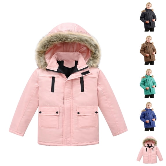 Kids Coats Girls Jackets Kids Toddler Baby Girls Cartoon Print Long Sleeve Coat Tops Clothes