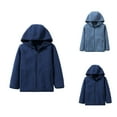 thumbnail image 1 of Kids Coats Jackets for Girls Toddler Girls Boys Winter Long Sleeve Solid Color Warm Hoodie Coat Jacket Clothes, 1 of 4