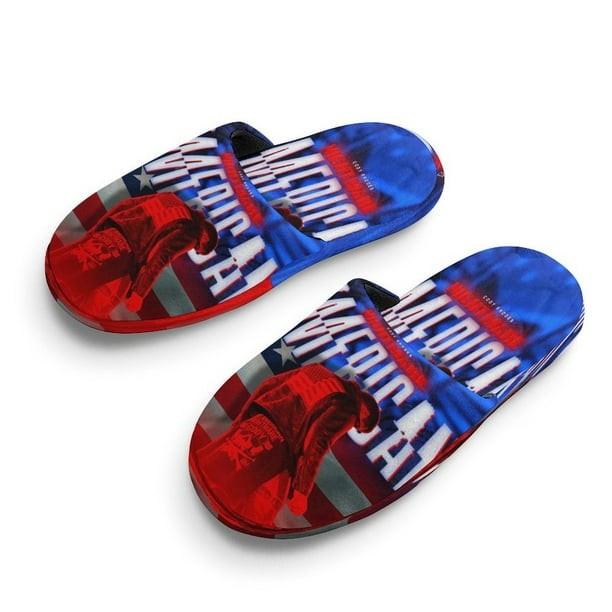 Kids Cody Rhodes Cotton Slippers Indoor Shoes Memory Foam Rubber