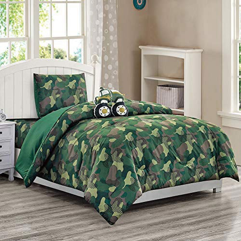 Purple Camo Queen Sheet Set – 4-Piece Camouflage Bedding With Fitted Sheet, Flat Sheet & 2 Pillowcases
