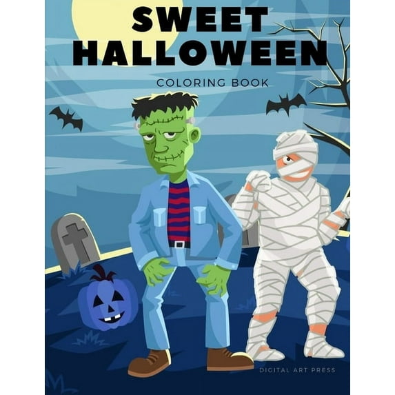 Sweet Halloween: Coloring book for children, boys, girls, toddlers, preschool, kindergarten ages 2-5