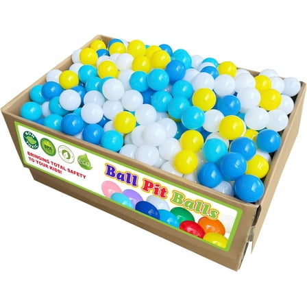 Kids Colorful 1000 Count Soft Plastic BPA & Phthalate Free Crush Proof Balls for Toddler 1-3, Ball Pit Play Tents Birthday Party
