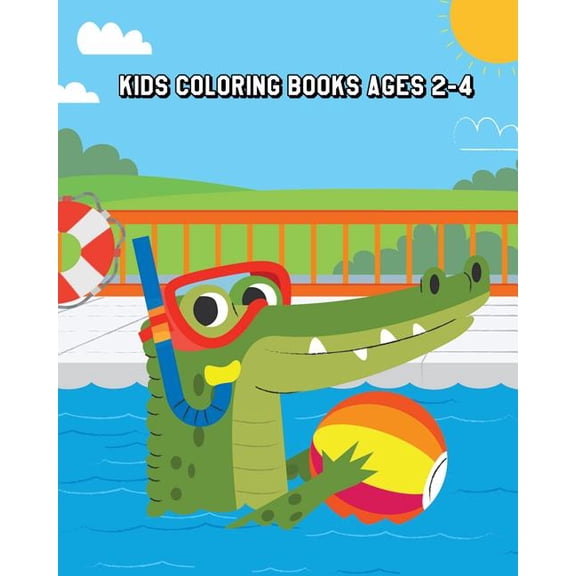 Kids Coloring Books Ages 2-4: Super Fun Coloring Books for Kids (Shark, Dolphin, Cute Fish, Turtle, Seahorse and More!), (Paperback)