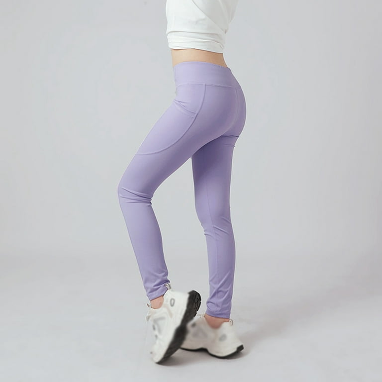 Kids Comfortable Quick Dry Leggings High Waist Yoga Pants Girls Dance Sports Leggings Basic Pants