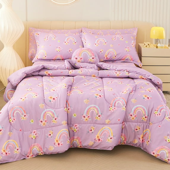 Kids Comforter Bed Set Twin Size for Boys, 6 Pieces Bed in a Bag with Shams, Sheet Set, Double Soft Microfiber Kids Comforter Bedding Set