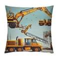 Kids Construction Bed Sheets Full Excavator Truck Fitted Sheet for Boys