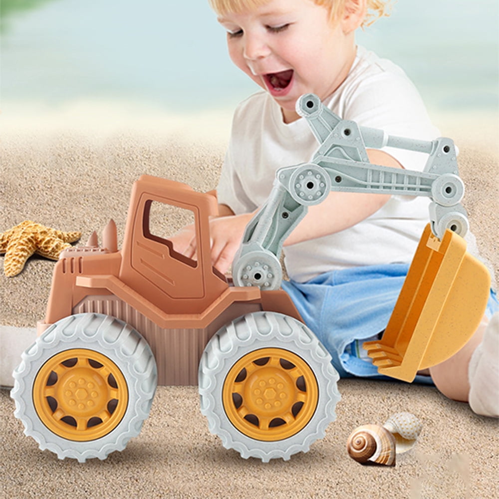 Kids Construction Truck Beach Toys Sand Excavator Friction Powered