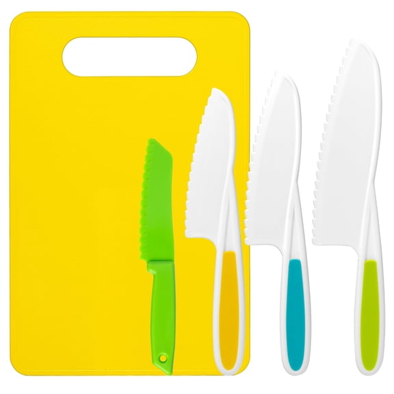 Kids Cooking Sets, Kitchen Tools for Toddlers' Real Cooking, Kids Kitchen Knife Set with Cutting Board Kid Safe Knives Peeler Sandwich Cutters Crinkle Cutter, for Girls Boys