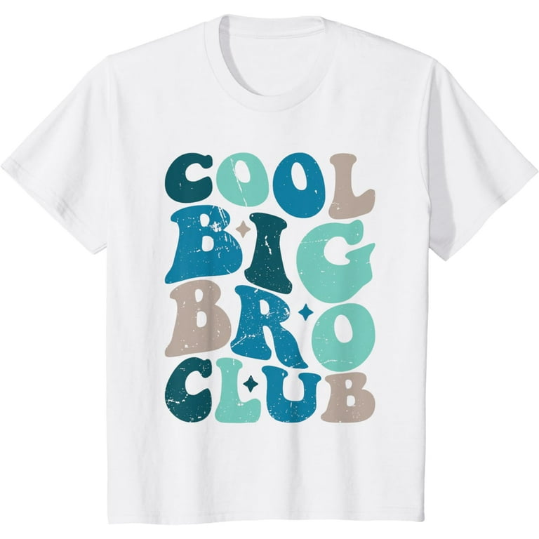 Kids Cool Big Bro Club Retro Brother Matching Family Pregnancy T