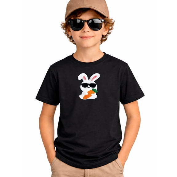 Kids Cool Easter Bunny T-Shirt, Sunglasses Rabbit Graphic Tee