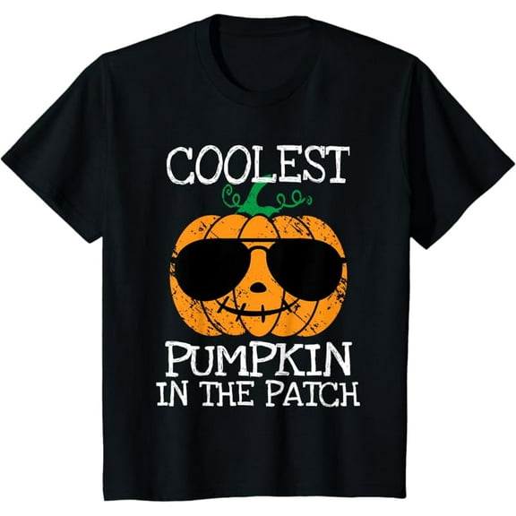 Kids Coolest Pumpkin In The Patch Halloween Boys Girls Teens T-Shirt