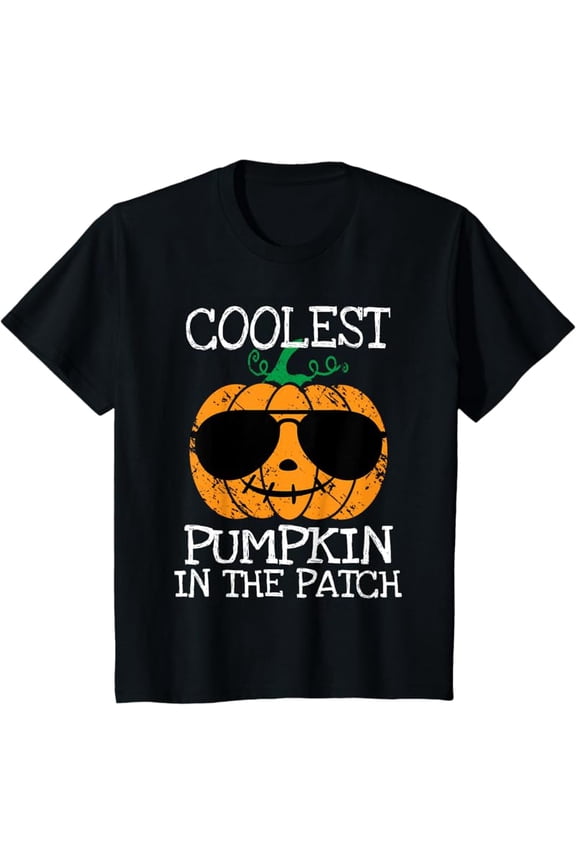 Kids Coolest Pumpkin In The Patch Halloween Boys Girls Teens T-Shirt