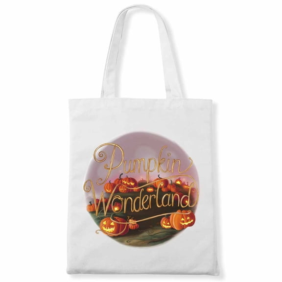 Kids Coolest Pumpkin Wonderland In The Patch Halloween Boys Girls Men Canvas Bag 2Pcs