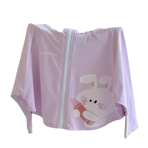 Kids Cooling Sun Hoodie UV Protection Girls Cute Lightweight Cape Ice Silk Quick Dry Shirts Cycling Running 3 Y