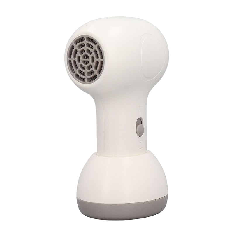 Kids Cordless Hair Dryer, Low Noise Quiet Gentle Baby Hair Dryer for Infant with 2 Speed Constant Temperature, Rechargeable Portable Mini Baby Butt Blow Dryer for Toddler (White