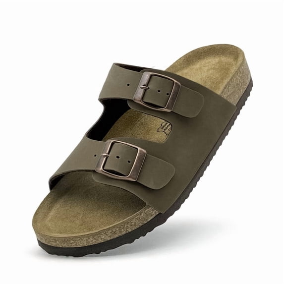 Kids Cork Footbed Sandals Girls Boys Classic Slip-on Slippers Toddler Adjustable Buckle Straps Summer Casual Indoor Outdoor Sandal Footwear