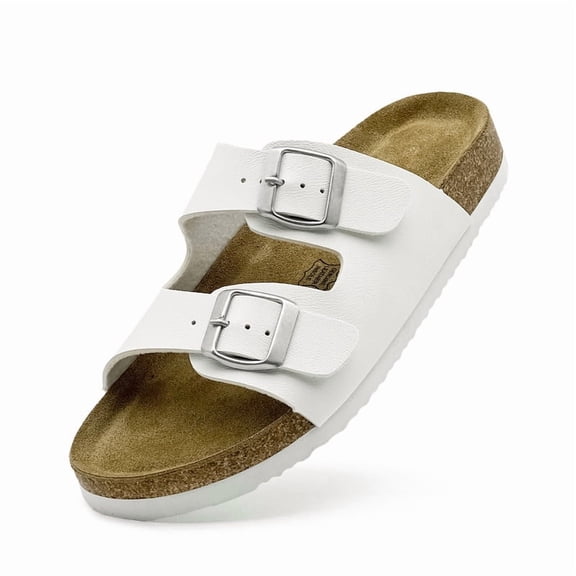 Kids Cork Footbed Sandals Girls Boys Classic Slip-On Slippers Toddler Adjustable Buckle Straps Summer Casual Indoor Outdoor Sandal Footwear