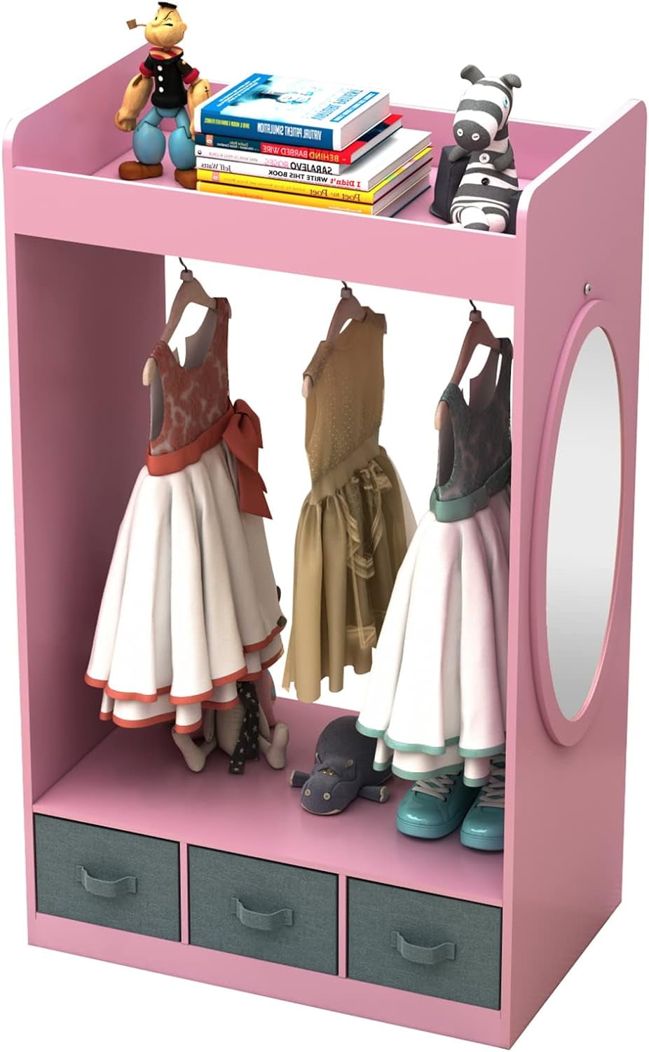 Kids Costume Organizer - Clothing Rack - Armoire Wardrobe Closet - Open ...