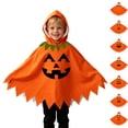 thumbnail image 1 of Kids Pumpkin Unisex Hooded Cape Girls Dress up Clothes Halloween Boys 5-6 Years, 1 of 4