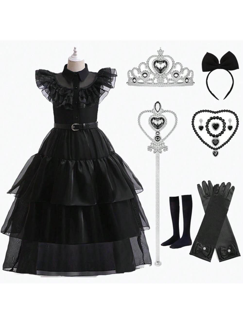 Kids Costumes Dresses, Kids Wednesday Dresses Costumes Cosplay Party