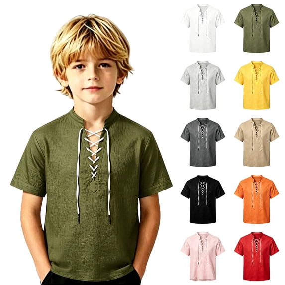 Kids for Boys Short Sleeve Boys Shirt Pirate Kids Boy Dress up Clothes for Play Halloween Kids 5-6 Years