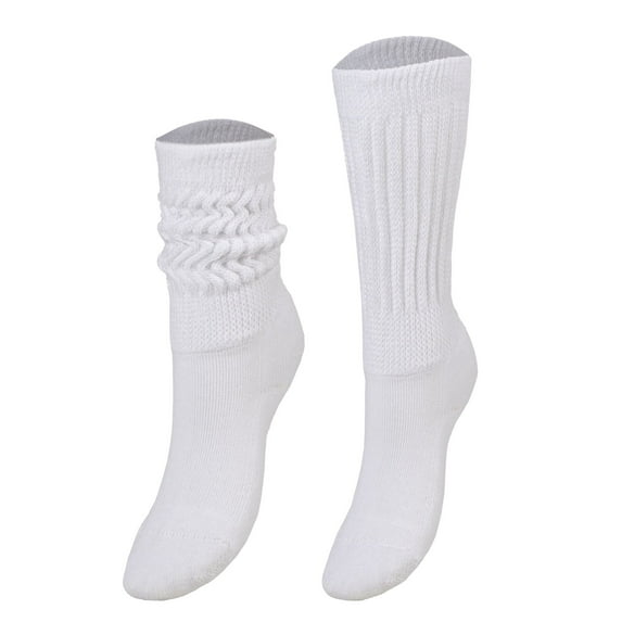Kids' Cotton Blend Slouch Socks (1 Pair) - Knee High to Ankle Style, Ages 3-15