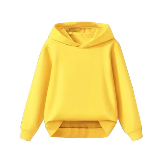 Kids Cotton Hoodie Boys Girls Long Sleeve Pullover Sweatshirt for Toddler Classic Plain Hooded Sweatshirts Loose Fit Hoodies School Clothes