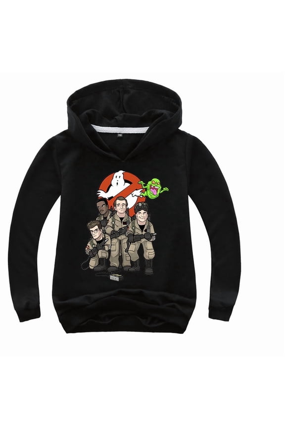Kids Cotton Long Sleeve Hooded Ghostbusters Hoodies Lightweight Sweatshirts Pullover Tops(8-16 Years)