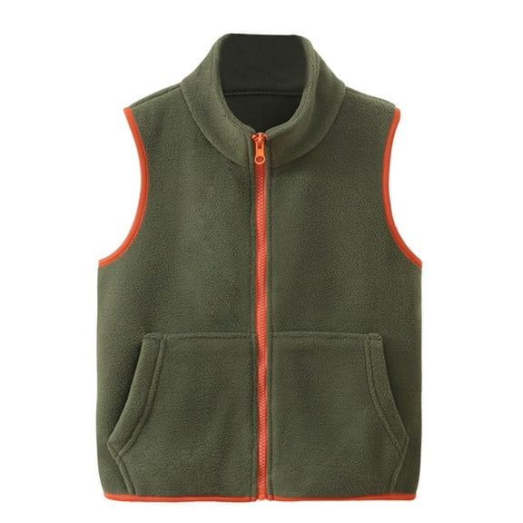 Kids Cotton Sleeveless Round Neck Vest Shirt for Kids, Soft and Comfortable Fabric, Perfect for Daily Wear, Travel, and Special Occasions Army Green 110