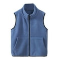 thumbnail image 1 of Kids Cotton Sleeveless Round Neck Vest Shirt for Kids, Soft and Comfortable Fabric, Perfect for Daily Wear, Travel, and Special Occasions Dark Blue 140, 1 of 2