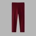thumbnail image 1 of Kids' Cotton Solid Color Leggings with Elastic Waistband, Comfortable Base Layer Pants for Boys and Girls in Fall and Winter, Limited Time Offer Under 10 Dollars, 1 of 4
