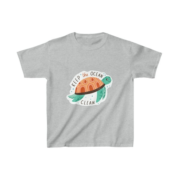 Kids Cotton T-Shirt Tortoise the Turtle Keep the Ocean Clean Recycling